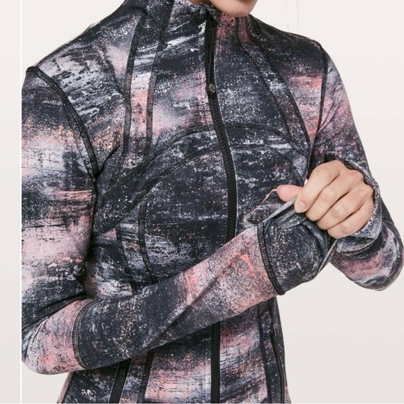 Lululemon Define Jacket Luon Azurite Poppy Coral Multi - Size 6 NWOT - Picture 12 of 12